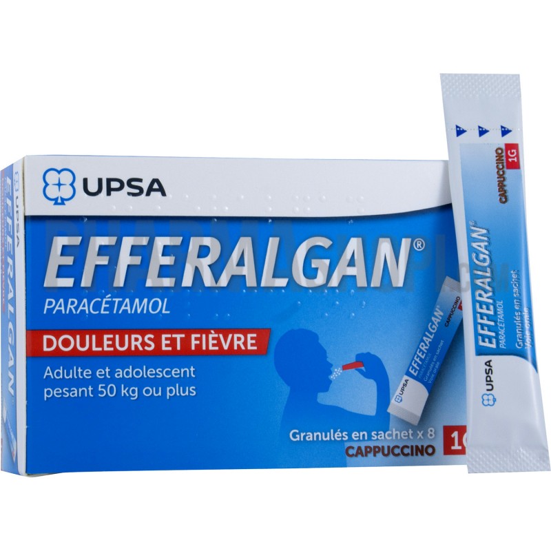 EFFERALGAN 1GR CAPPUCCINO Boite de 8 sachets de granulés