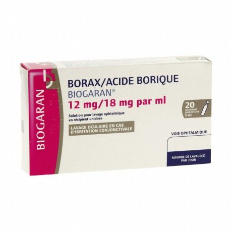 Borax Acide Borique 12 Mg 18 Mg Ml Boite De Unidoses De 5 Ml