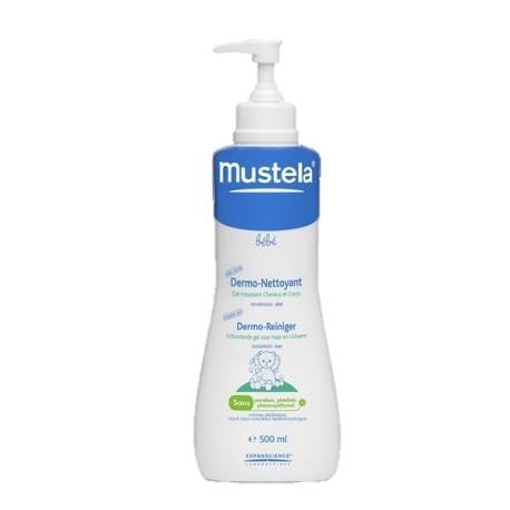 Mustela Savon Liquide Dermo Nettoyant Flacon Pompe De 500ml Hauteur Long Taille Extra Large Xl Couleur Carbone