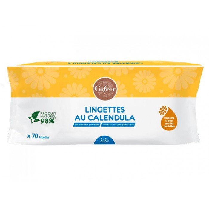 Gifrer Lingettes Biodégradables à l'Eau Thermale Lot 3 + 1 OFFERT